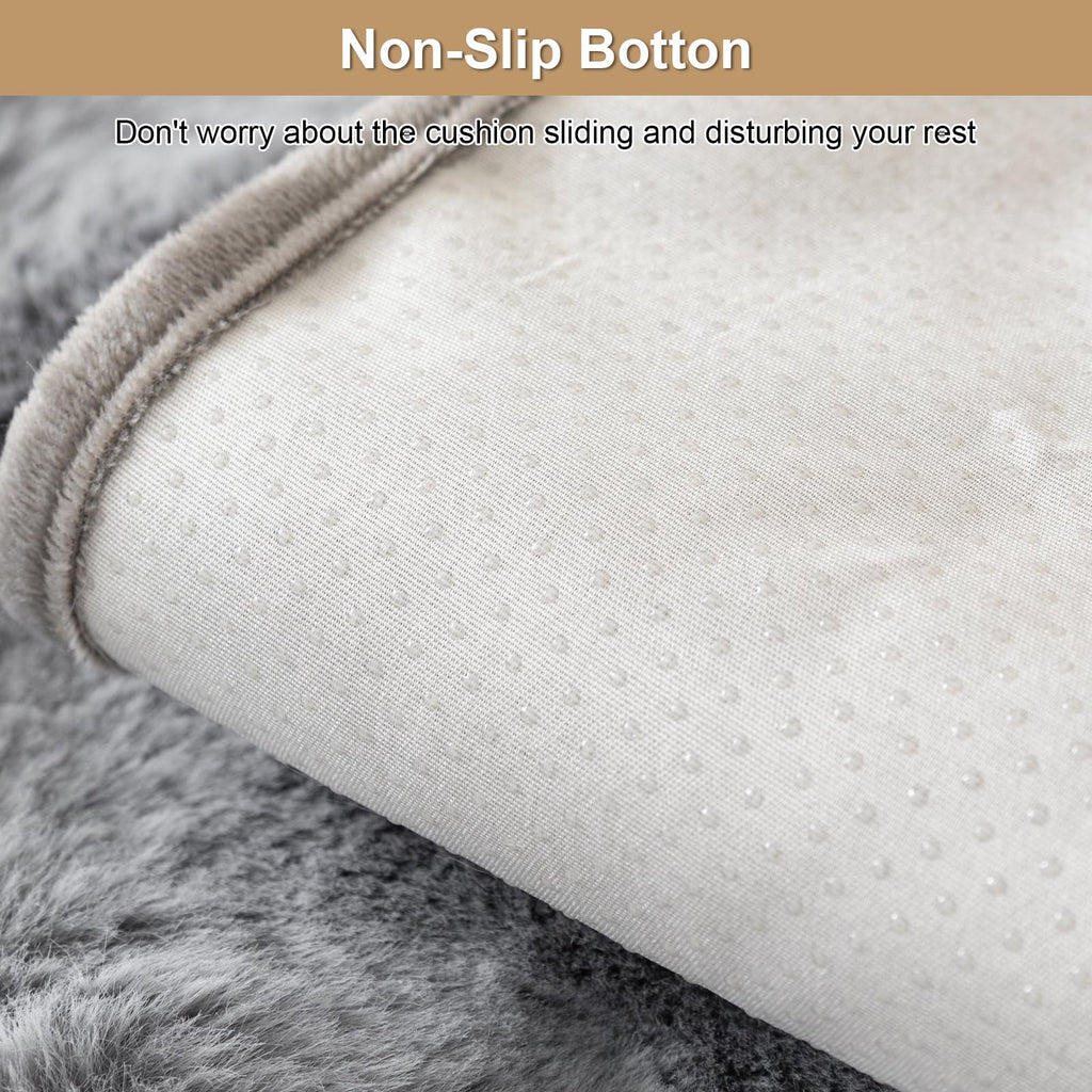 Faux Fur Sofa Cover, Rabbit Plush Couch Cover, Non-Slip Couch Covers Washable, Cosy Plush Sofa Slipcover, Furniture