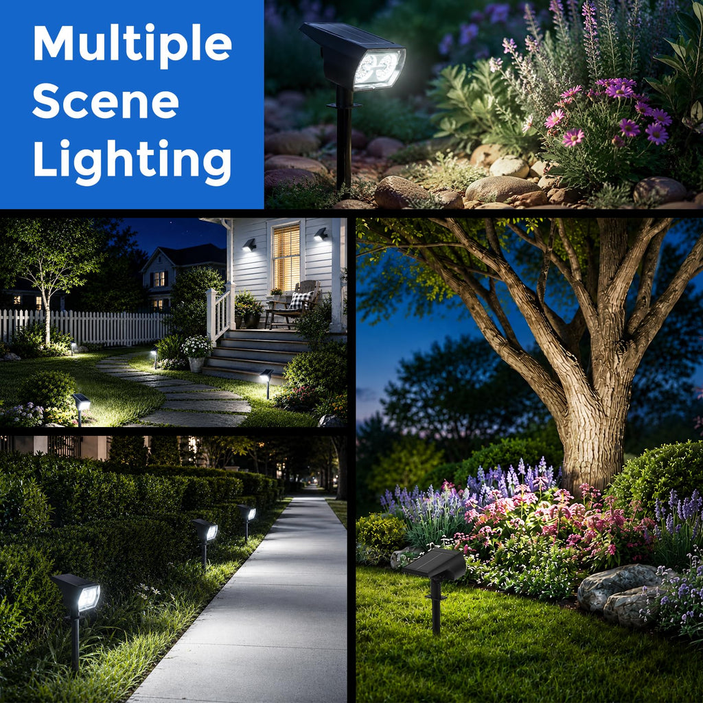 4 Pack Solar Spot Lights Outdoor Waterproof IP65