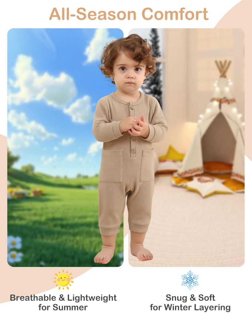 Baby Boy Newborn Rompers Long Sleeve Jumpsuit Infant Knit Outfits Clothes