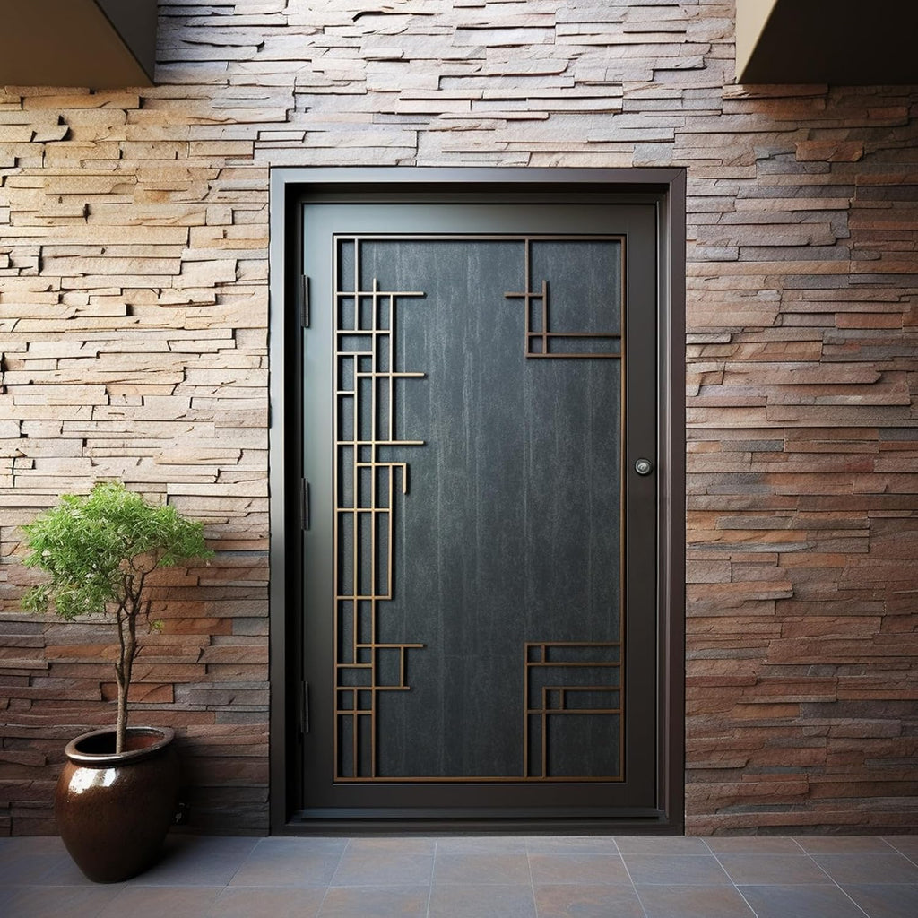 12 Pack Interior and Exterior Door Hinges, Matte Black Door Hinges 4 inch x 4 inch with 5/8" Radius Corners