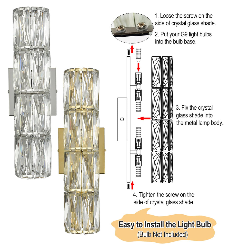 Gold Wall Sconce Modern Crystal Sconces Wall Lighting