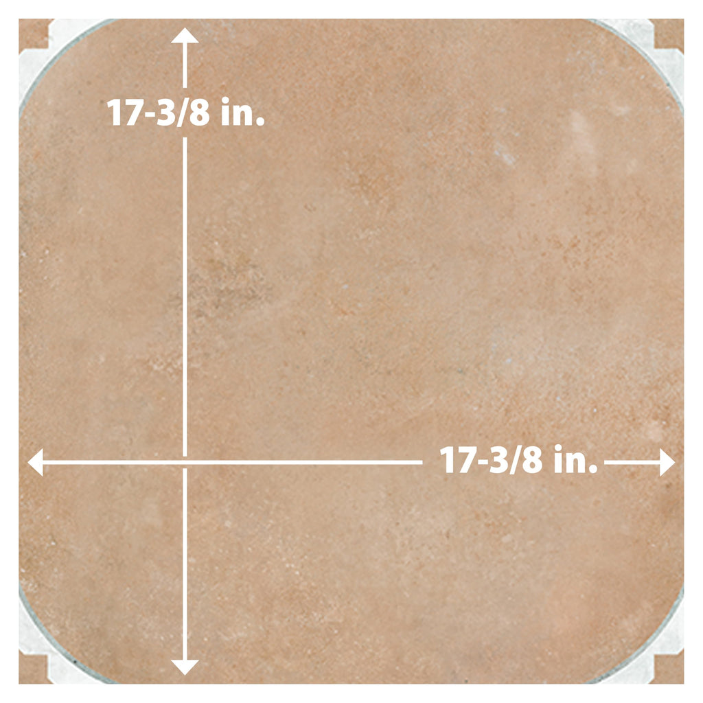 Tetuan Cotto 17-3/8" x 17-3/8" Porcelain Floor and Wall Tile