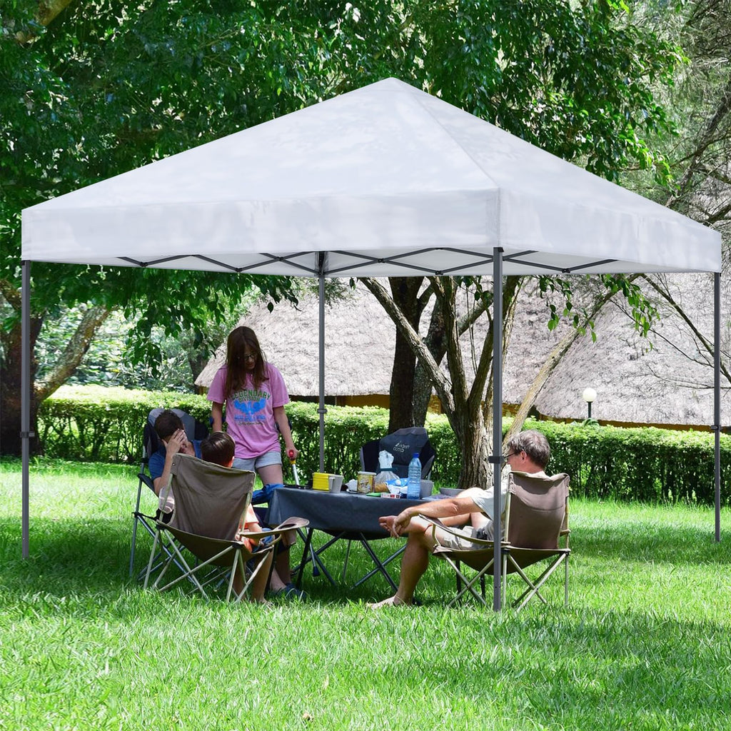 Durable Easy Pop Up Canopy Tent with Roller Bag, 12x12, White