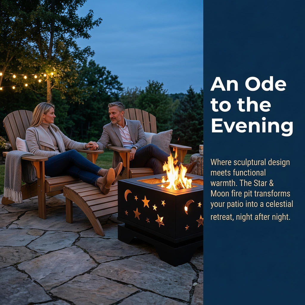 Heavy Duty Square Cutout 2-in-1 Outdoor Fire Pit & Grill
