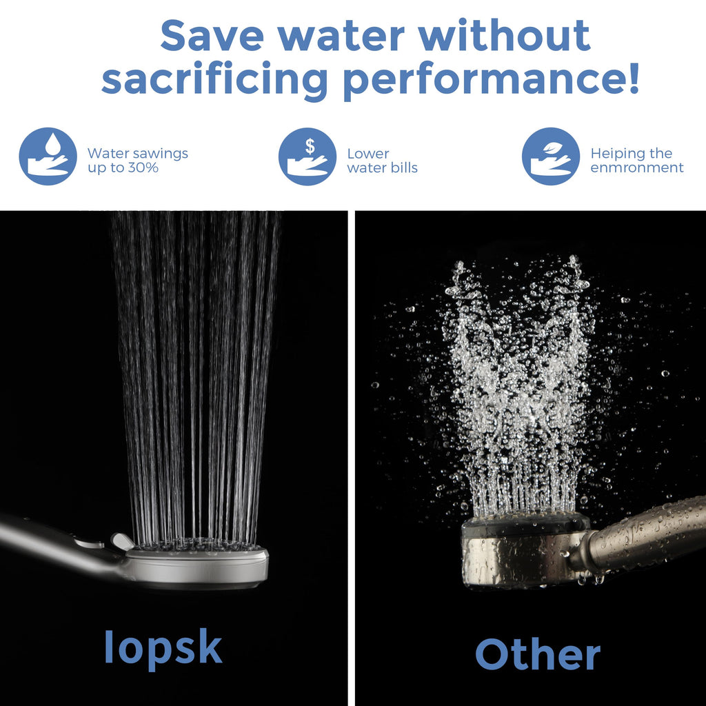 High Pressure Handheld Shower Head with 7 Spray Modes(Brushed Nickel)