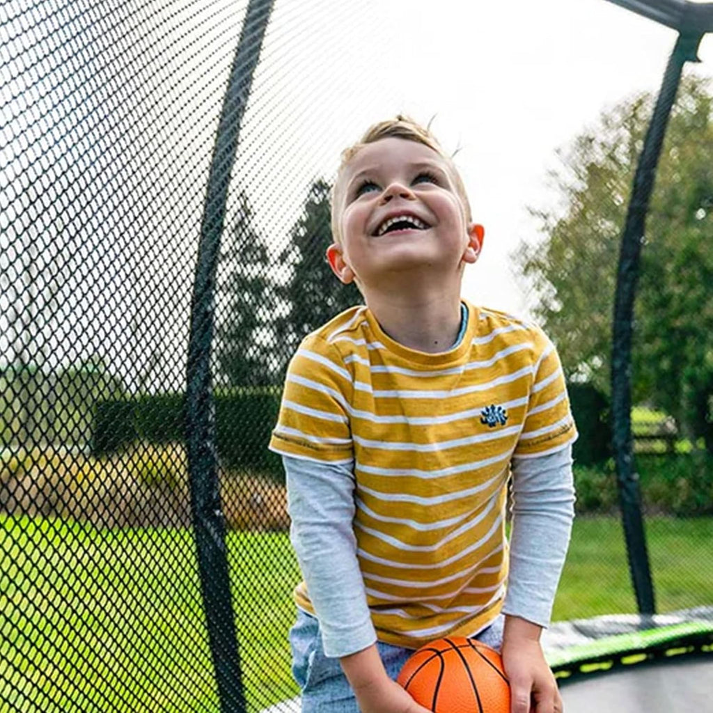 Hero Round Outdoor Backyard Trampoline with Net Safety Enclosure and Ladder - Heavy-Duty Jumping Trampoline Play