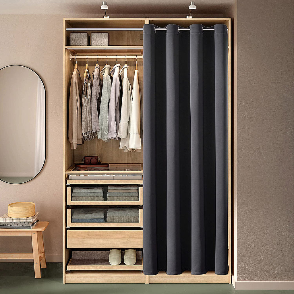 Blackout Curtains Door Curtain for Doorway 80" Long Closet Drapes