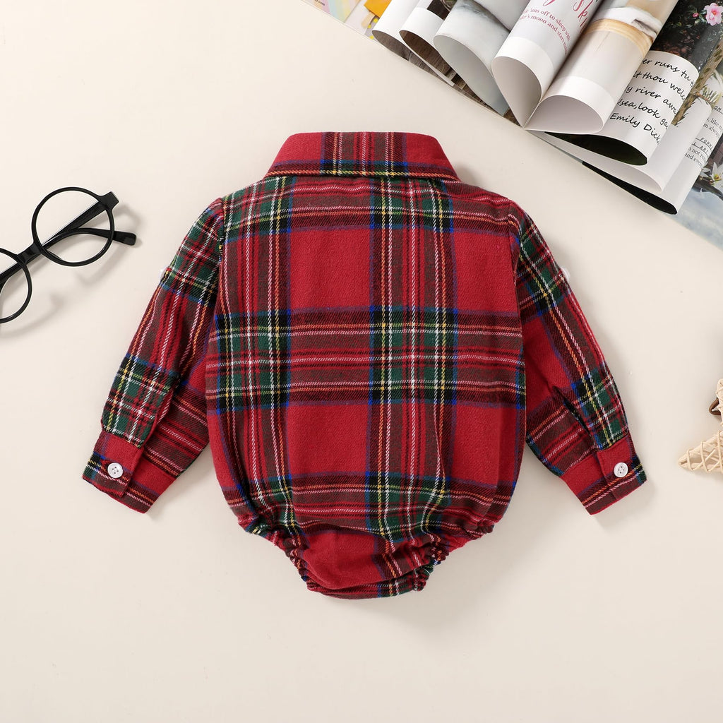 Newborn Outfit Baby Romper Boy Girls Flannel Bodysuit