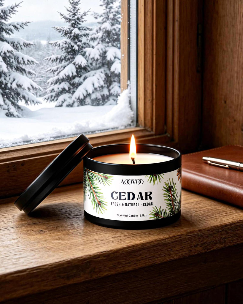 Winter Candles Set- 4 Pack Scented Candles Decor