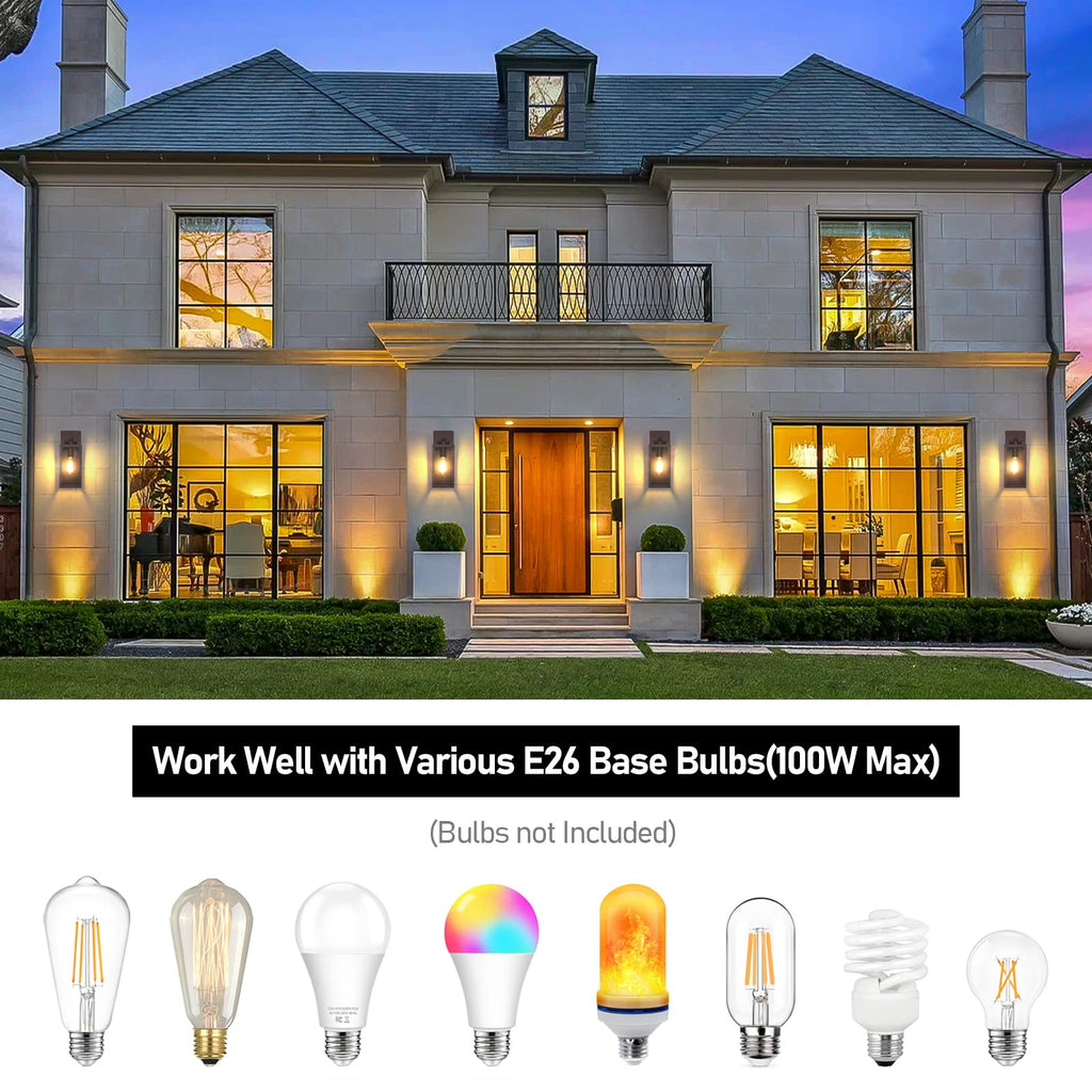 Outdoor Wall Light Fixtures, Oil-Rubbed Bronze Wall Lanterns