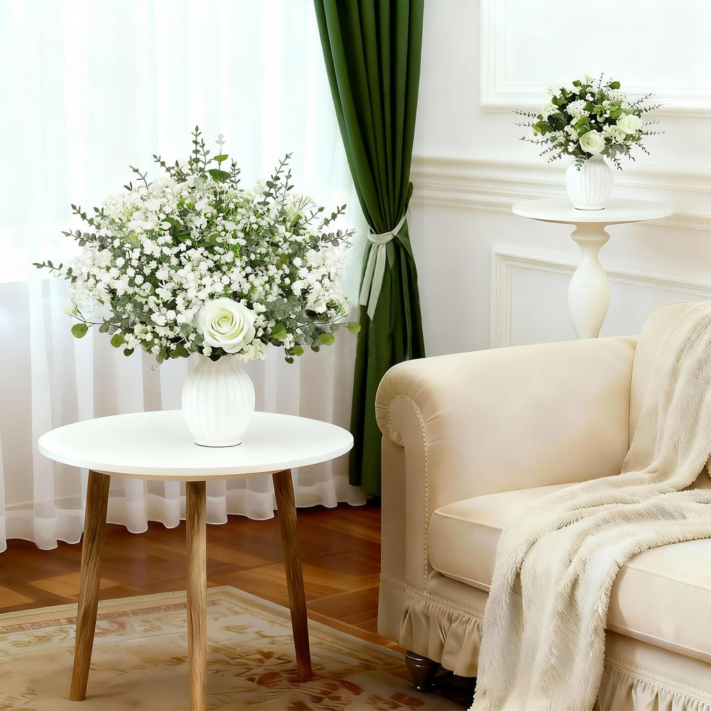 110pcs Mixed Greenery Artificial Eucalyptus Stems & Baby's Breath