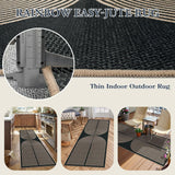 Enfys Modern Rainbow Hallway Runner Rug, 2x6 Washable Easy Jute Rugs for Entryway Kitchen Farmhouse 