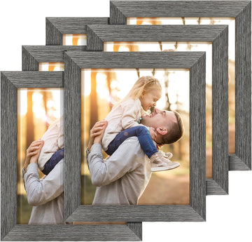 8x10 Picture Frame Set of 6,Rustic Grey Farmhouse Gallery Wall Frame | Made of HD Acrylic Cover,Multi Photo Frames