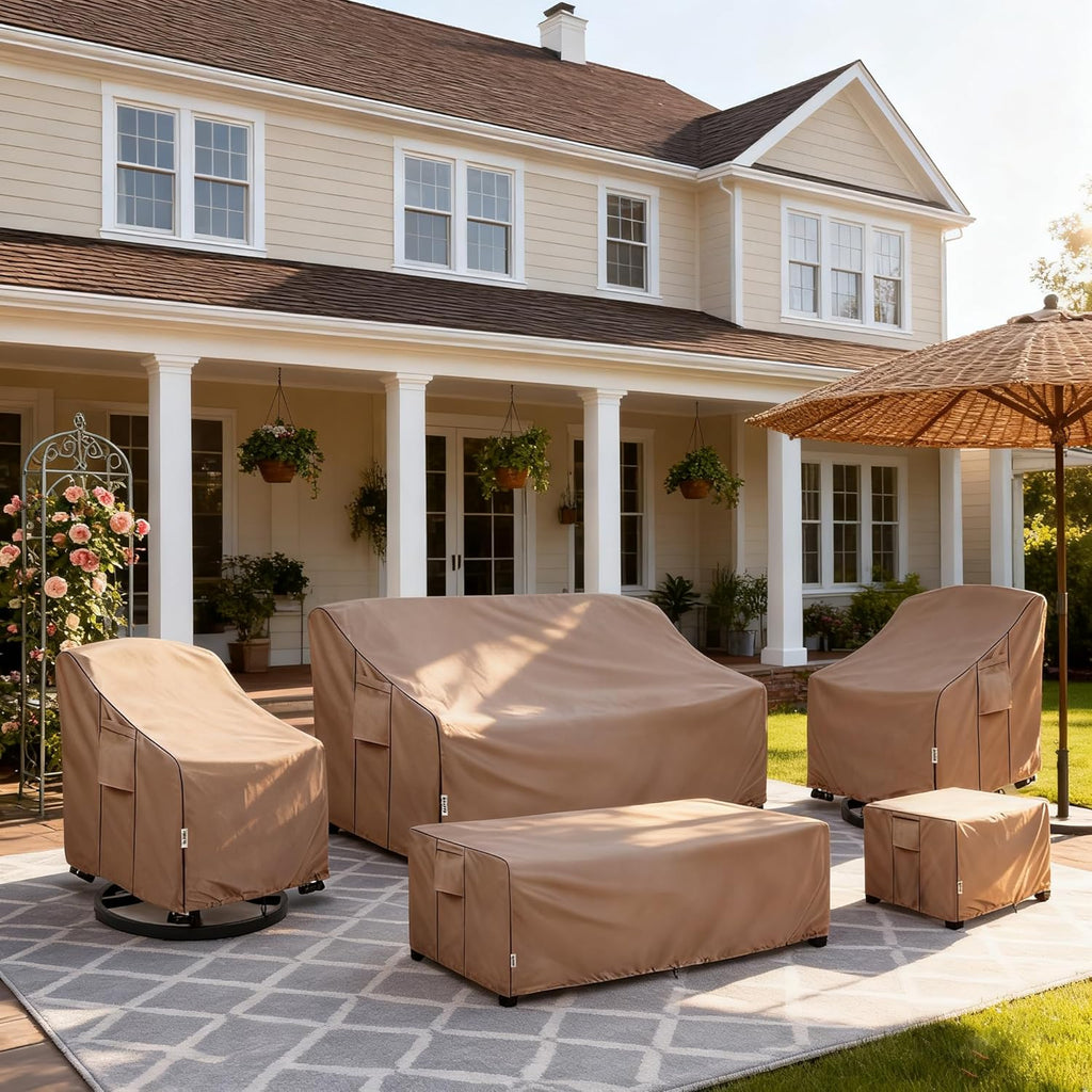 Patio Chair Covers for Outdoor Furniture Waterproof 4 Pack, Heavy Duty Waterproof Outdoor Swivel Chair Cover (30"W