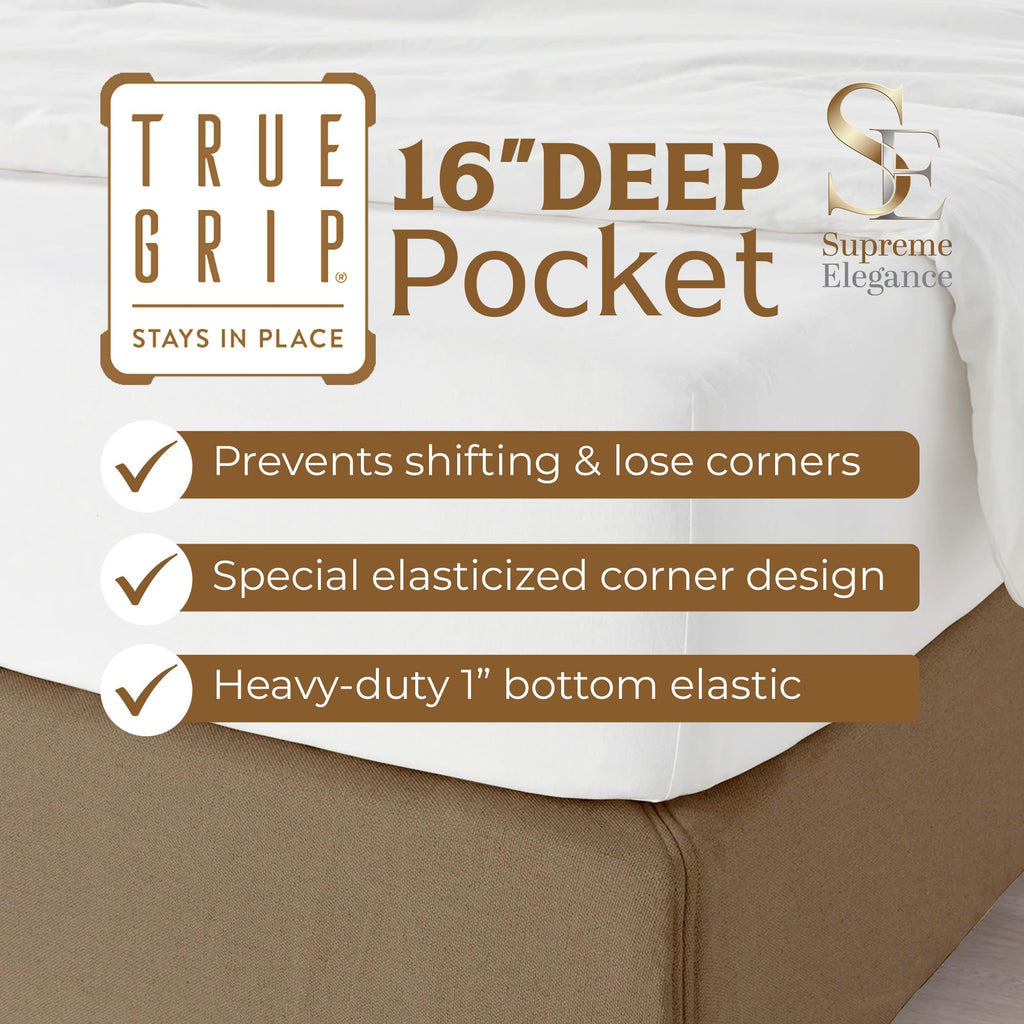 600 Thread Count Sateen Queen Size Sheet Set, Arctic White
