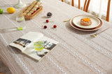 60 x 84 inches Farmhouse Style Linen tablecloths, Wrinkle Resistant Washable Dining Room Table Cloth