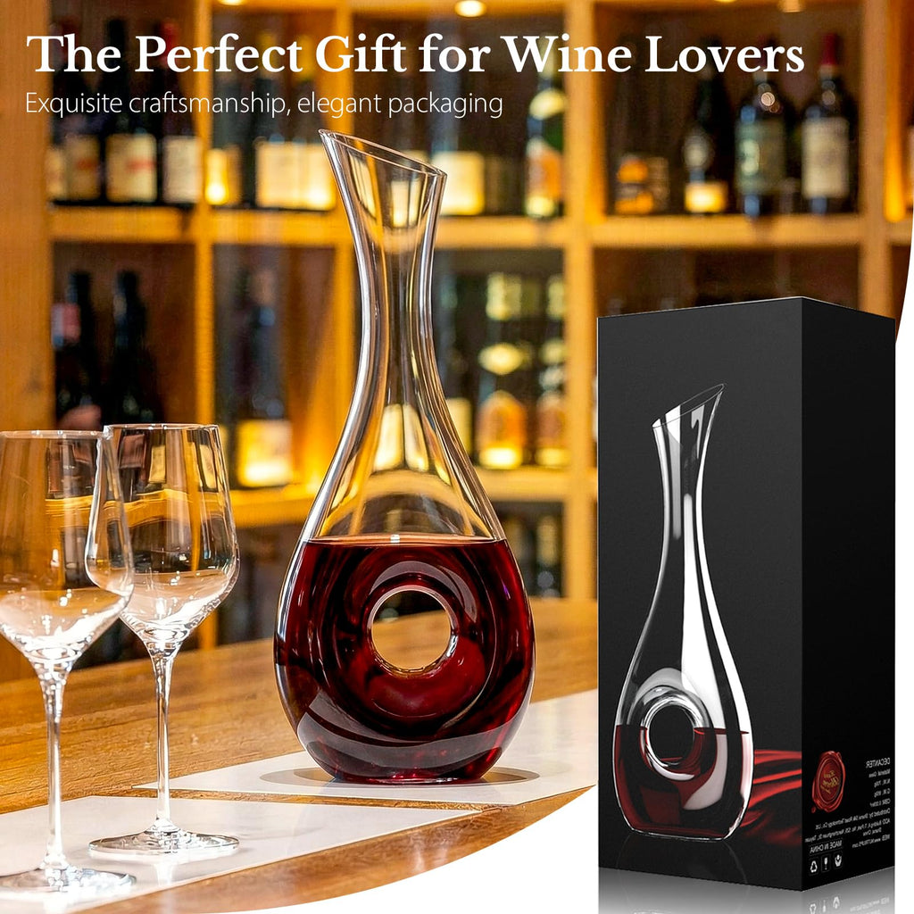 40oz Wine Decanter with Stopper for 1~2 People