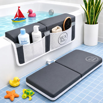 Comfortable Baby Bath Kneeler and Elbow Rest Pad Set, Non-Slip Bathtub Kneeling Pad for Bathing Baby, Bath Tub