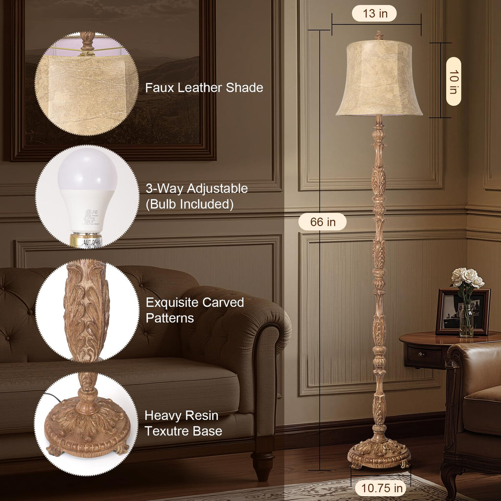 Vintage 66" Tall Floor Lamp Bedroom