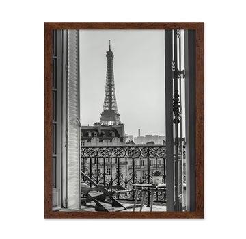 Master Travel Poster - Eiffel Tower Print - Paris - View from Balcony - Gift for Men, Women, Travel Lover - Perfect