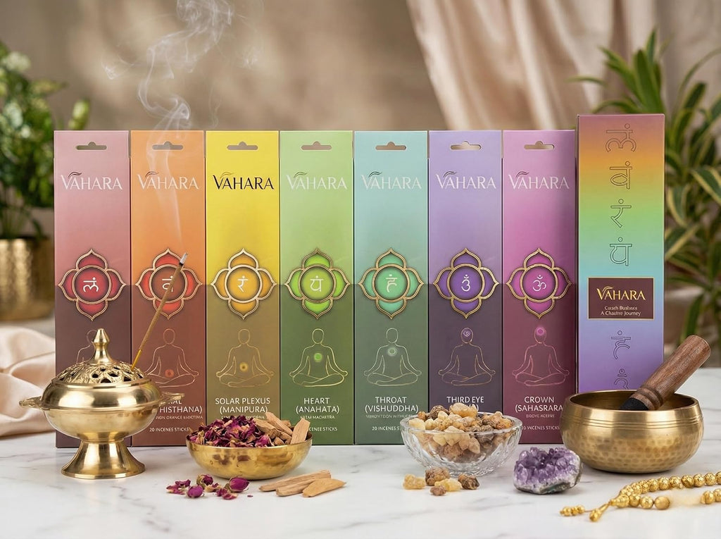 Incense Sticks Variety Pack Natural Masala Incense Sticks, 7 Chakra Sandalwood Incense for Meditation, Yoga &