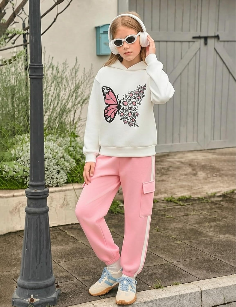 2 Piece Outfits Kids Hoodies Sweatsuit Tracksuit Jogger Long Sleeve Sweatshirts Sweatpants Sets