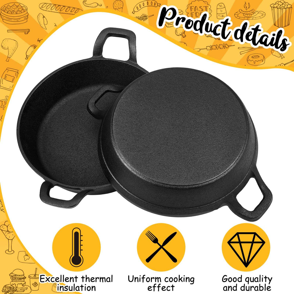 6 Pack Mini Cast Iron Skillets 7 x 7 x 1.7 Inch Pan Ramekin Set