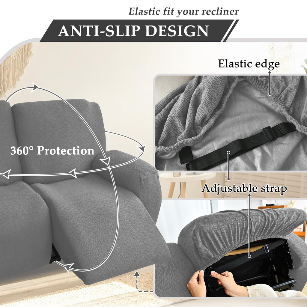 Reclining Sectional Couch Covers Waterproof L Shape Washable Recliner Sofa Cover for L Shaped Sectional Super Stretch