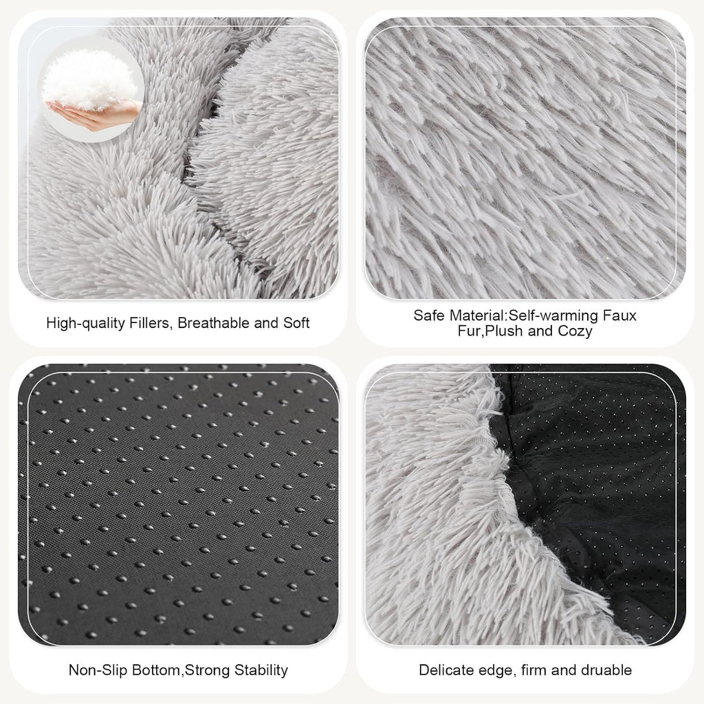 Dog Bed, Calming Dog Bed, Faux Fur Fluffy Dog Bed for Extra Large Dogs, Dog Bed for Humans Fits You and Pets, Pet