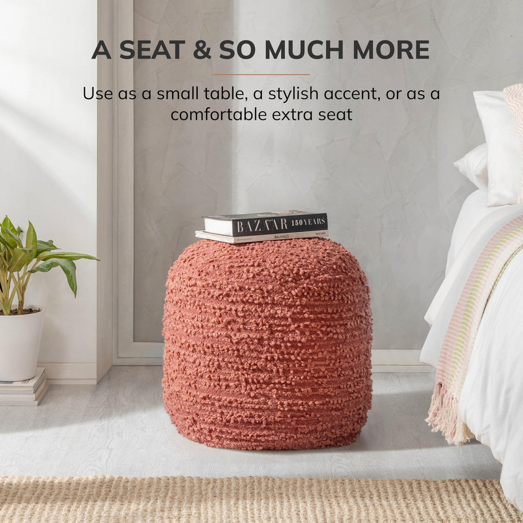 17" H x 22" W Handmade Pouf Ottoman & Couch