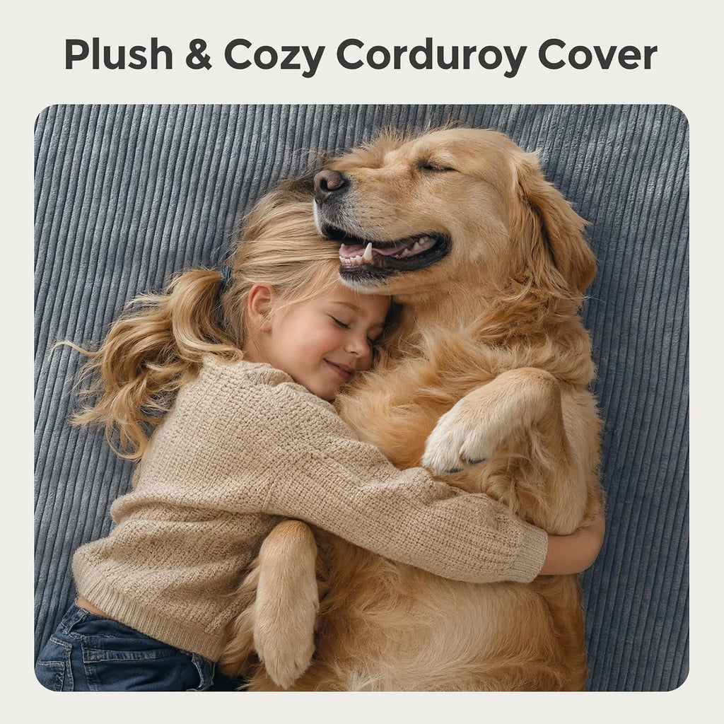 XXL Orthopedic Dog Bed for Large Senior Dogs 52 x 36 x 7 Inch, 7 Inch Thick Memory Foam, Waterproof Washable Cover