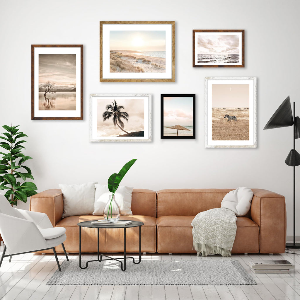 20x28 Poster Frame with 16x24 Mat - Plexiglass Wooden Picture Frames for Photo Wall Gallery Mounting