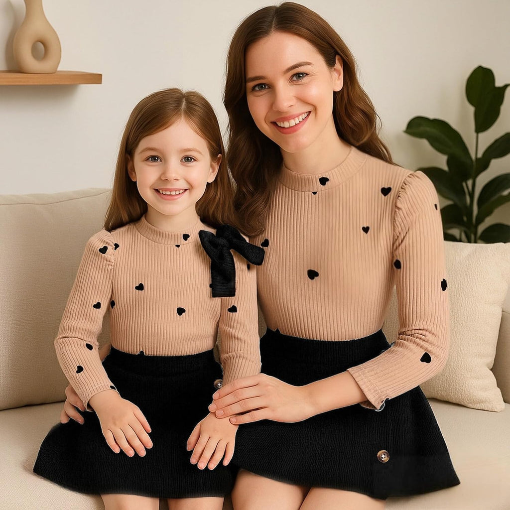 Toddler Girl Plaid Outfits Fall Winter Dress Knit Ribbed Bow Sweatshirt Tops and Button Fashion Skirts Set