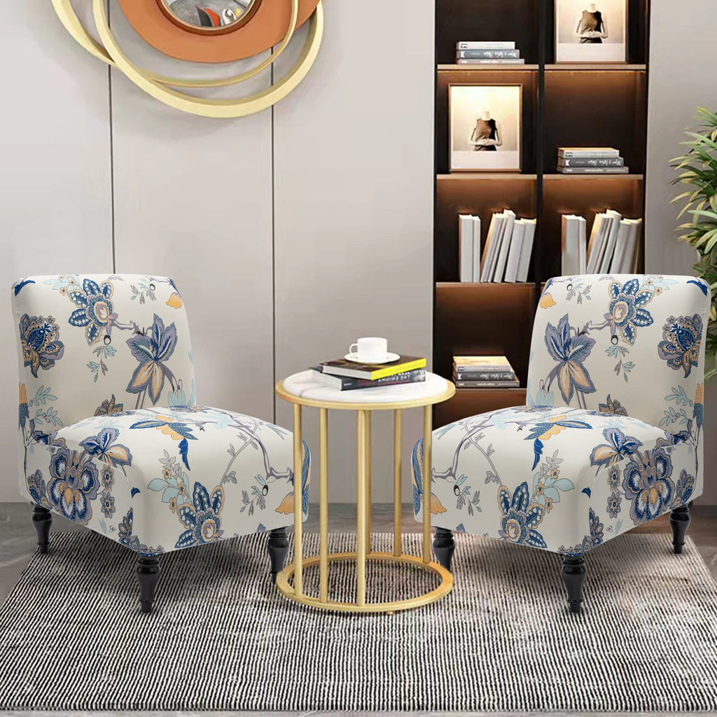 Armless Accent Chair Cover Slipcover, Slipper Chair Stretch Spandex Removable for Armless Chair Furniture Protector