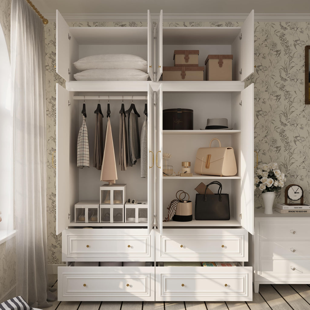 94" H Tall Armoire Wardrobe Closet with Large Capacity