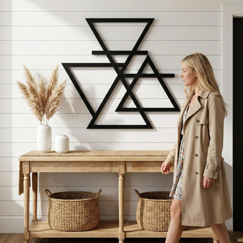 Metal Wall Art, Four Elements Symbol Metal Wall Decor, Home Decor, Interior Decoration, Metal Sign, Housewarming Gift