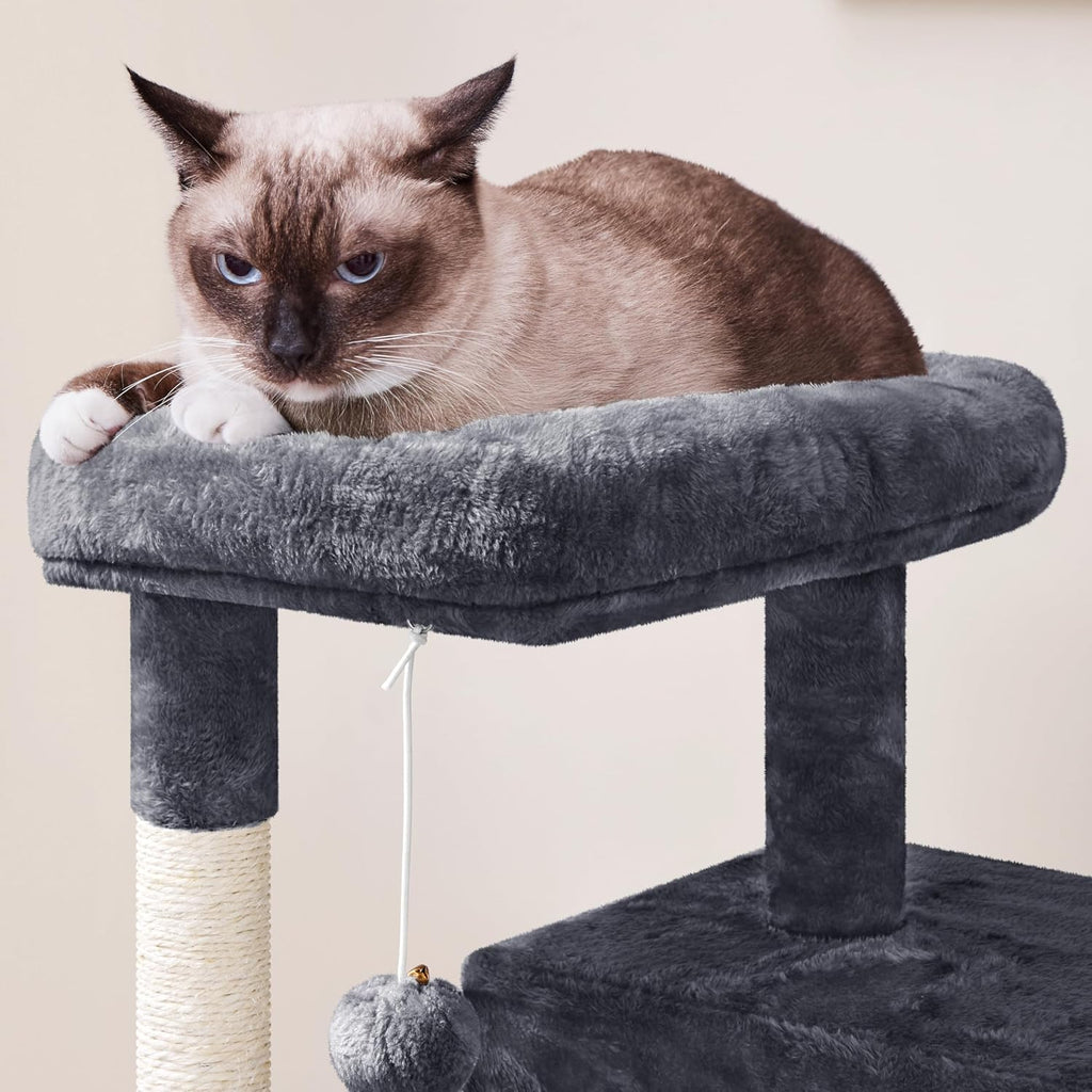 36in Cat Tree Tower with Large Perch for Senior Kittens