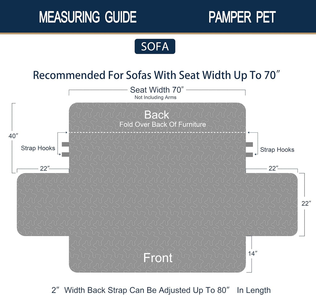 Grey Heart Love Patchwork Couch Sofa Slip Cover for Dogs