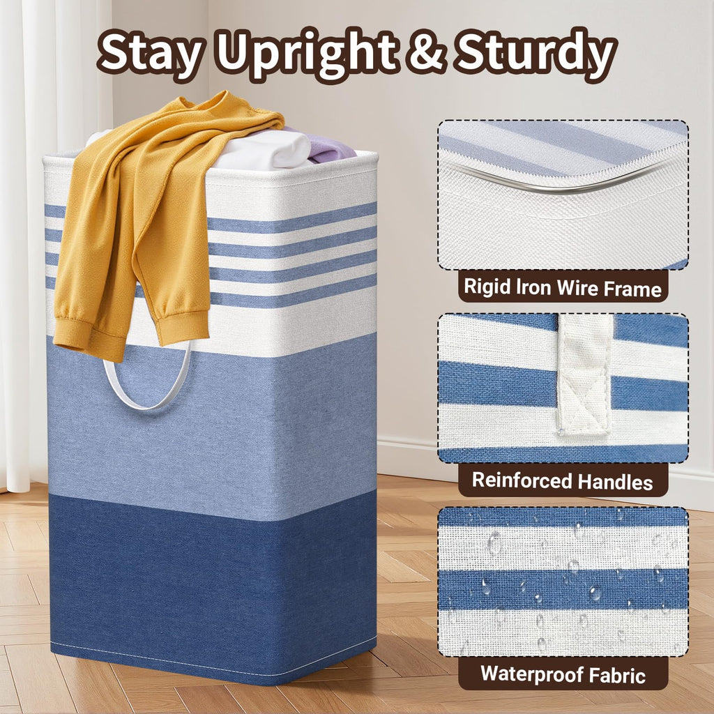 2 Pack Laundry Baskets, Collapsible Dirty Clothes Laundry Hampers