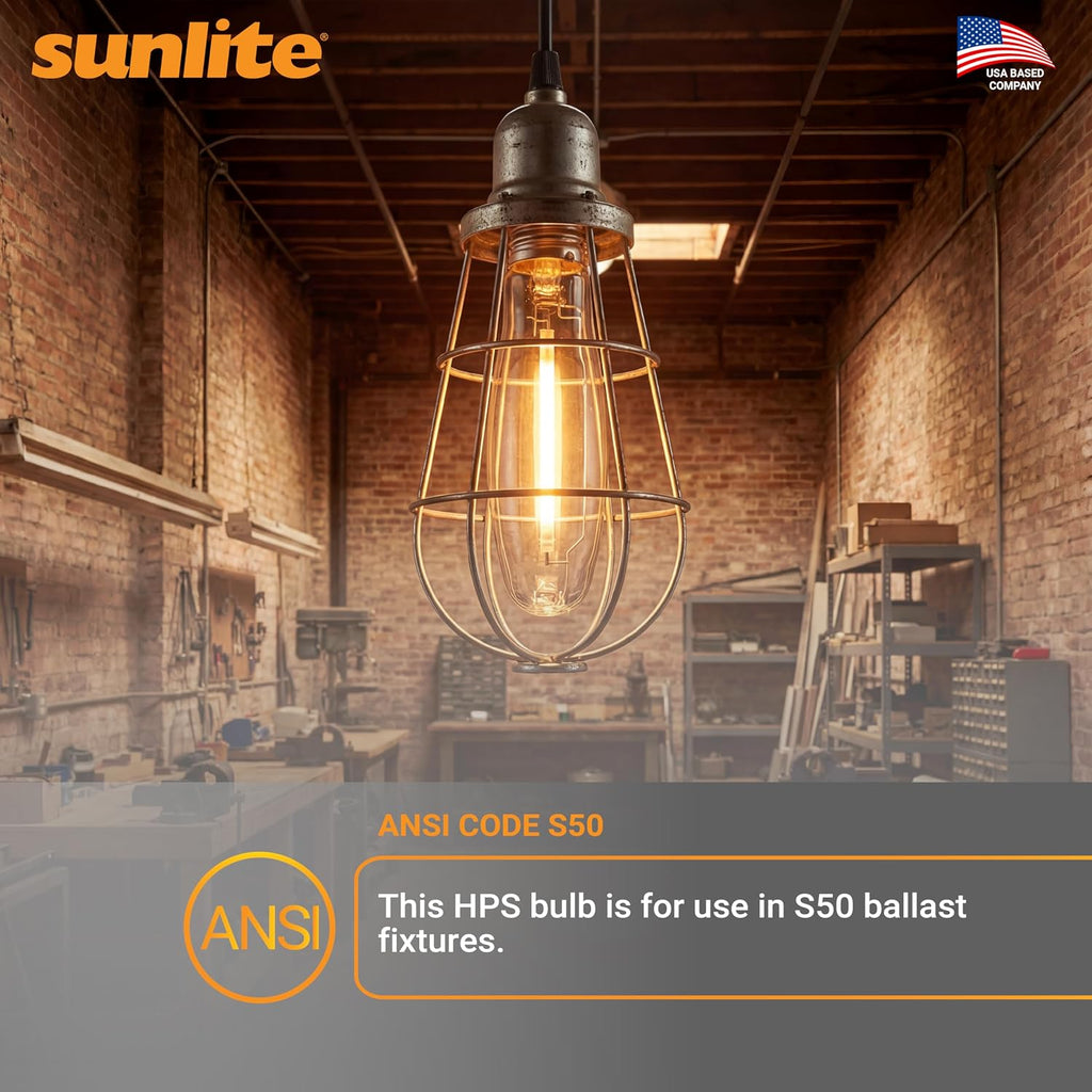 High Pressure Sodium Light Bulb, 400 Watts, ED18/MOG, Mogul Base (E39), ANSI Code S51, 48,000 Lumen, 20,000