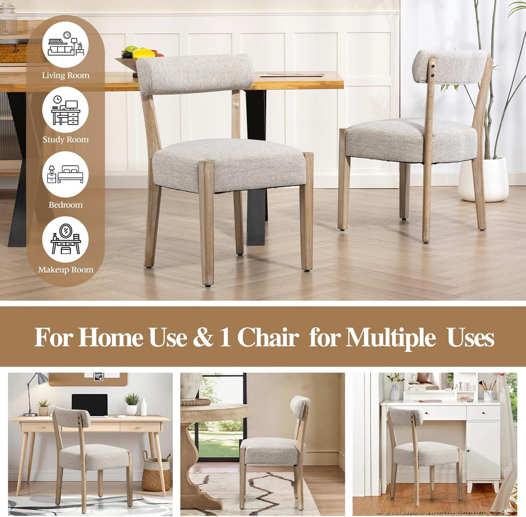 Dining Chairs Set of 2,Mid Century Modern Dining Chair Set