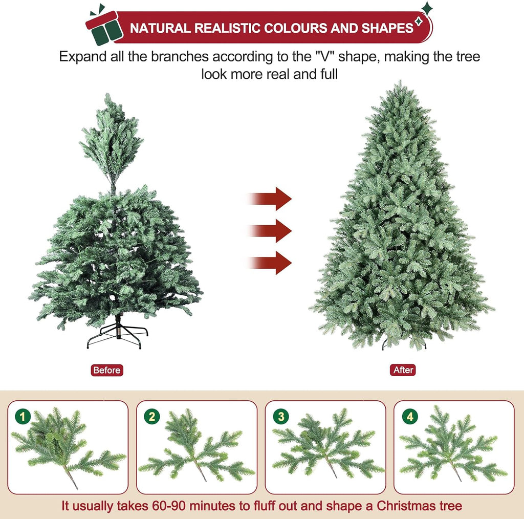 Christmas Tree ,Artificial Full Christmas Trees , Xmas Decoration Spruce Trees with 3308 PE & PVC Branch Tips