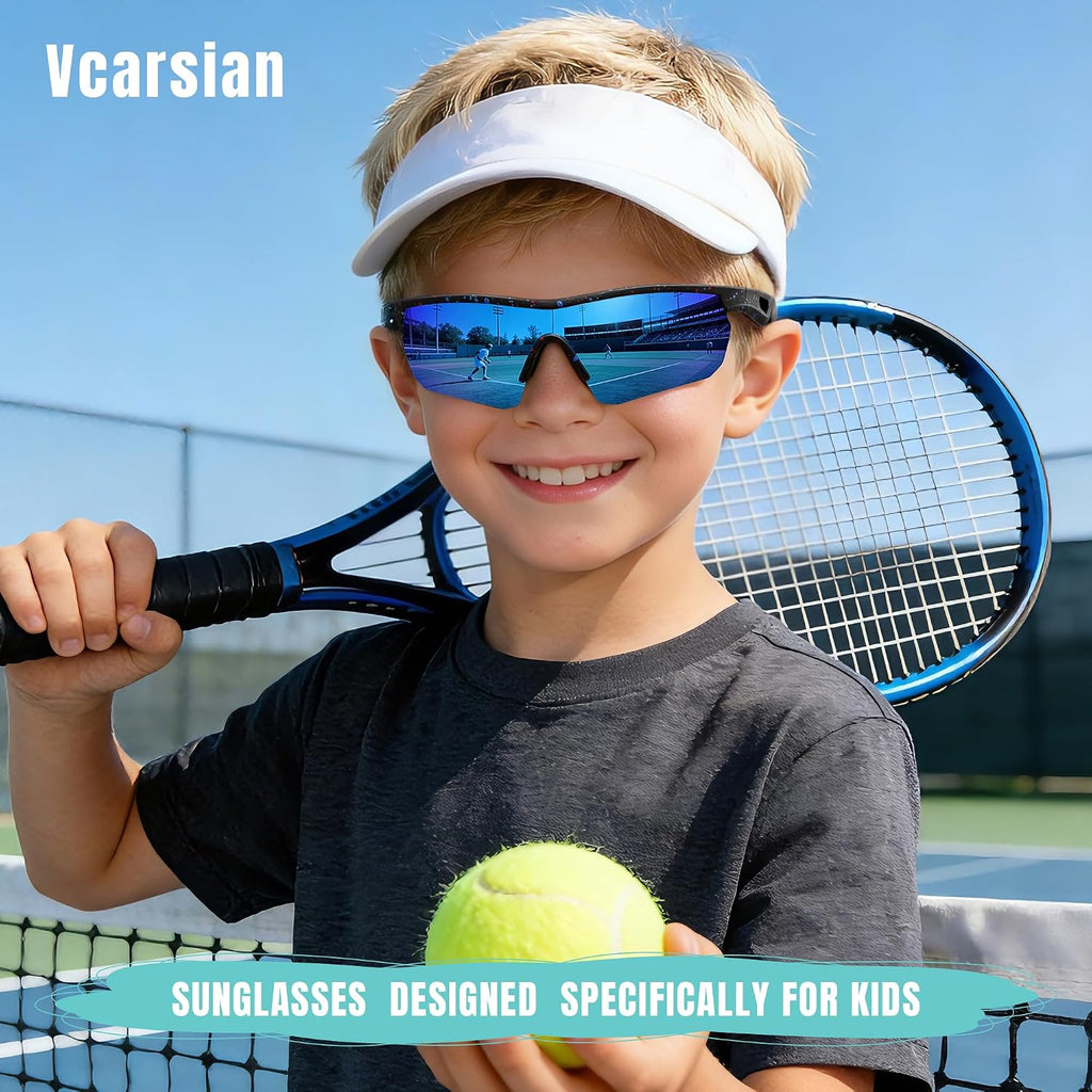 Kids Sunglasses Polarized Youth Baseball Softball Cycling Sports Sun Glasses Boys Girls