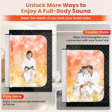 2 Person Sauna, Upgraded Portable Sauna for Home, Extra Large Personal Steam Sauna Box with 2 Steamer, 2 Folding Chair