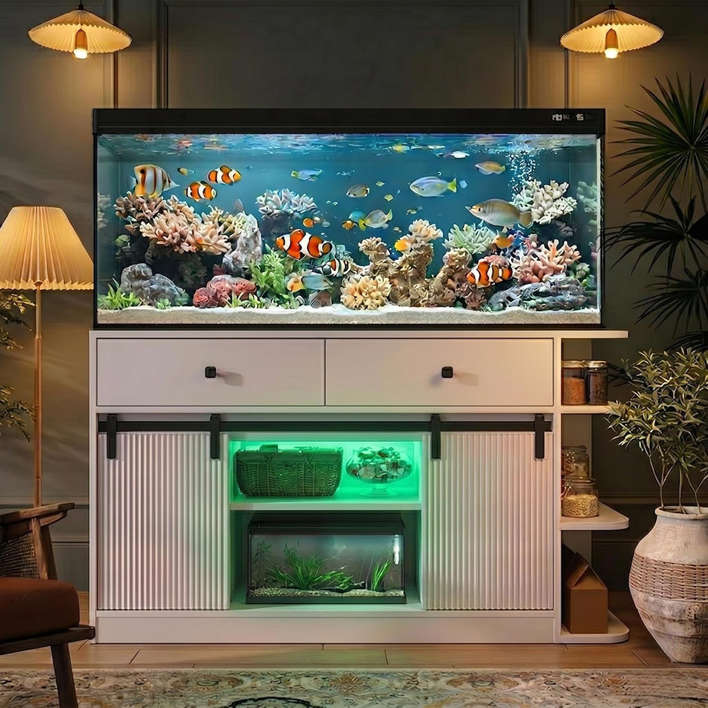 White 55-75 Gallon Aquarium Stand