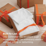 King Comforter Set, White Soft Prewashed Bedding for All Seasons, 3 Pieces GentleSoft Bed Set