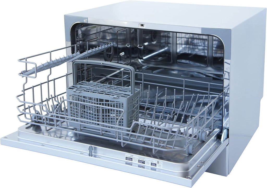 SD-2225DS Countertop Dishwasher with Delay Start & LED, Silver, Silver