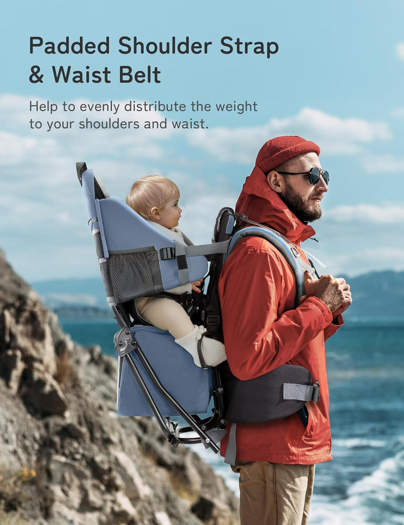 Toddler Hiking Backpack Carrier-Adjustable Padded Shoulder Straps