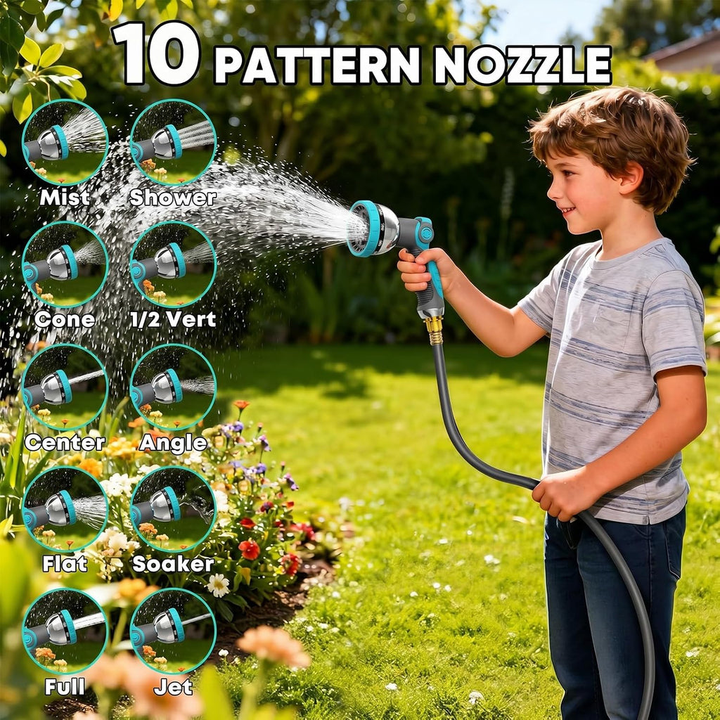 5/8" 110FT Retractable Garden Hose Reel-Heavy Duty Automatic Wall Mounted Hose Reel with 2026 Upgraded UV Resistant