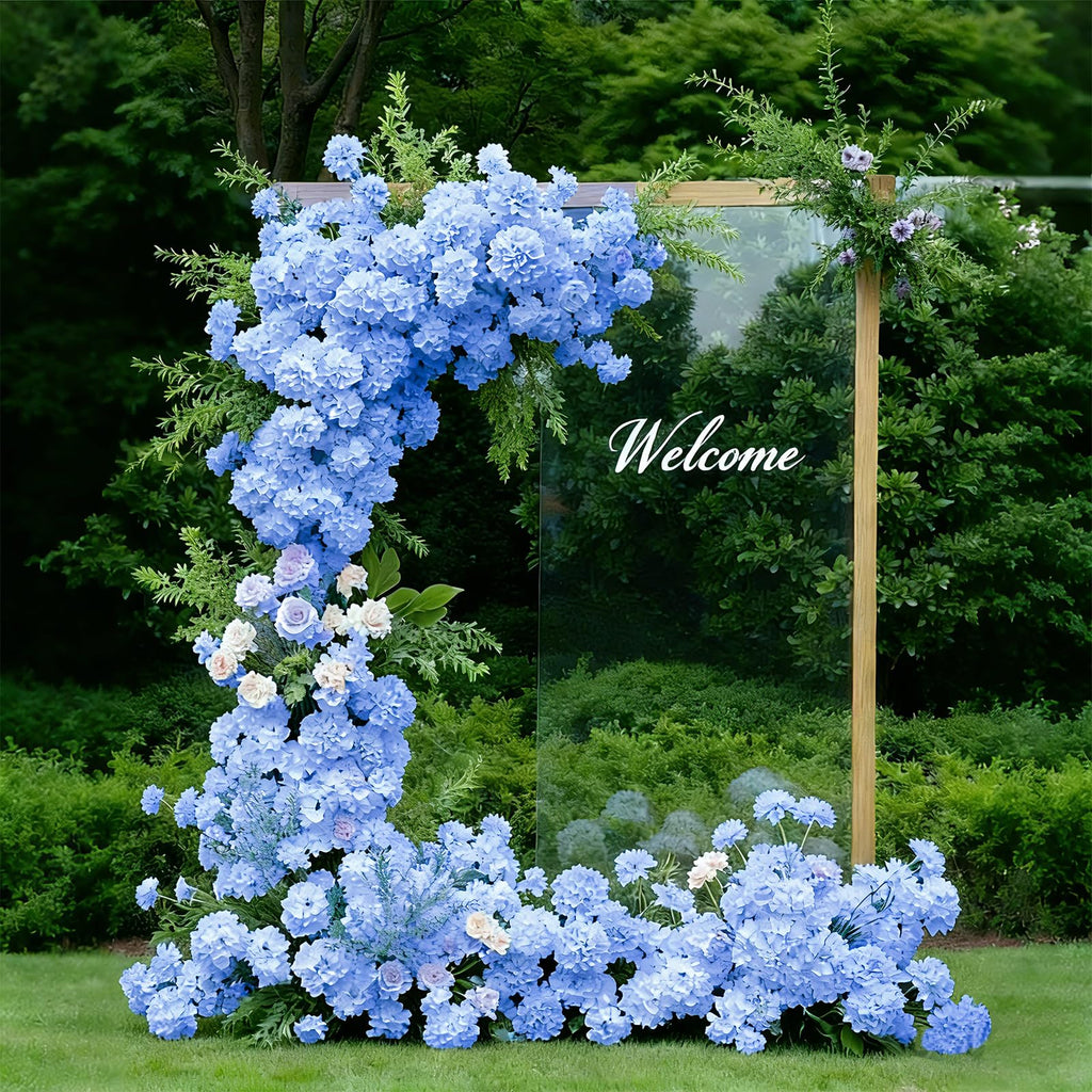 100 Pcs Faux Blue Artificial Bulk Fake